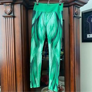 Til You Collapse Muscle Leggings Women’s XS Superhero Hulk Green Workout Running